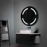 Specchio LED Rotondo | Controllo tramite interruttore a muro | Luce bianca fredda - Reyze Serie Salono Modello 2